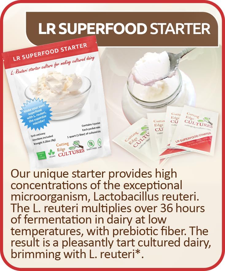 LR SuperFood Starter Culture L. Reuteri ProBiotic Cultured Dairy Low And Slow Yogurt Lactobacillus