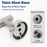 NearMoon Bathroom Toilet Paper Holder, Premium SUS304 Stainless Steel Rustproof Wall Mounted Toilet Roll Holder for Bathroom, Kitchen (3 Pack, Brushed Nickel)