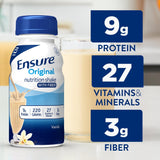 Ensure Original Vanilla Nutrition Shake with Fiber| Meal Replacement Shake | Ready To Drink | 9g Protein, 27 Vitamins and Minerals | 8 fl oz - 24 Pack