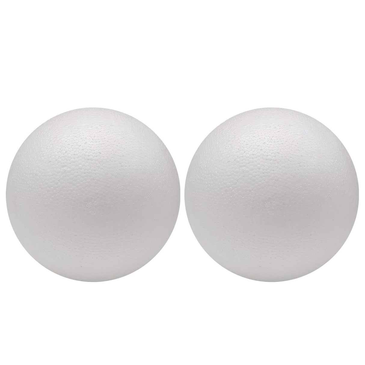 Crafjie 8 inch 2pcs Giant Foam Balls, Smooth Large White Foam Balls, Solid Craft Balls for Christmas DIY Ornaments and School Projects and Modeling Projects, for Arts and Crafts.