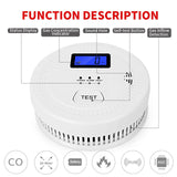 2 in 1 CO & Smoke Alarm,Carbon Monoxide Detectors, with Battery, Smoke Detector,85dB in Alarm,for Home and Kitchen,LCD Screen,Easy to Install