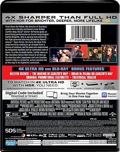 Carlito's Way - 4K Ultra HD + Blu-ray + Digital [4K UHD]