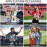 3 Pockets Clear Bag for Stadium Events with 2 Long Straps Sling Backpack Fanny Pack Concert Crossbody Purses for Women