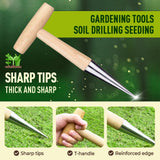 Plant Hole Digger for Planting, Bulb Planting Tool, Handheld Digger, Garden Seed Planting Tool, Garden Seed Dispenser, For Planting Tulip Daffodil Saffron Vegetable Seeds, Easy to Drill Holes (1 PC)