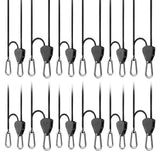 AC Infinity, Adjustable 1/8” Rope Hanger, Heavy-Duty Stainless Steel Gears Ratchets, 150 lbs Weight Capacity, 6 Pairs