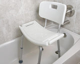 FSA/HSA Eligible, Vaunn Tool-Free Assembly Adjustable Shower Chair Spa Bathtub Seat Bench with Removable Back