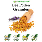 Z Natural Foods Spanish Bee Pollen Granules - Pure & Raw Pollen Granule, Product of Spain - Nutrient-Dense for Energy & Immune Support - Aromatic Sweet Flavor, Sprinkle on Salads & Smoothies, 1lb