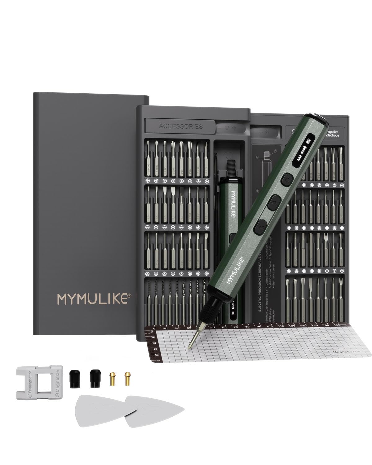 Mini Electric Screwdriver Set, 78 in 1 Small Precision Screwdriver Kit, 65 Preicison Bits, 5 Torque Settings, 4 LED Lights, Magnetic Portable Repair Tool Kit for PC RC Electronic, Watches