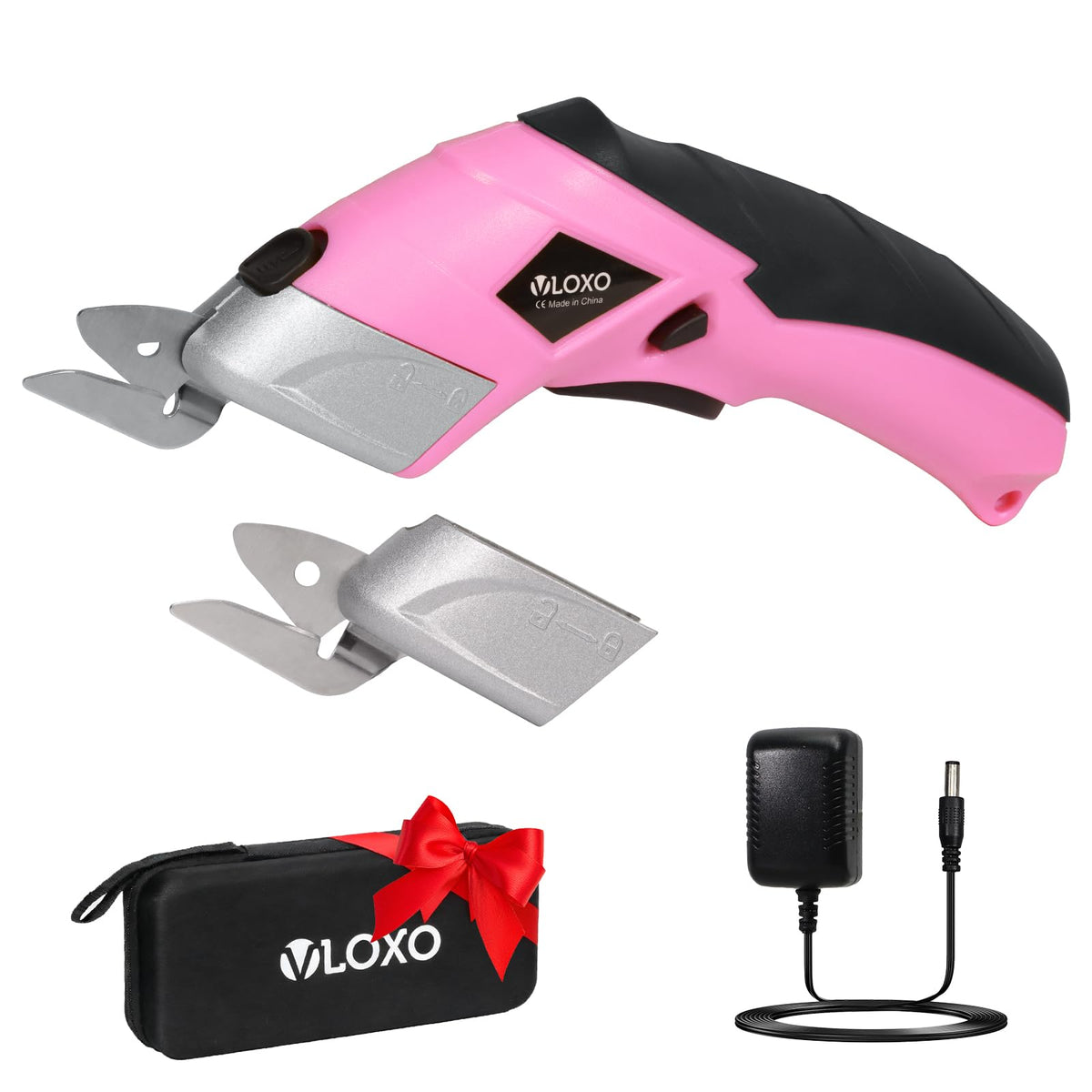 VLOXO Cordless Electric Scissors Cardboard Cutter with 2 Type Blades R ...