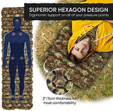 POWERLIX Camping Sleeping Pad - Ultralight Inflatable Camping Mattress Sleeping Mat for Backpacking, Hiking, Compact Lightweight Sleeping Pad, Inflation Bag/Repair Kit Included