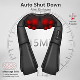 iKristin Shiatsu Massager with Heat - 3D Kneading for Neck, Back, Shoulder, Foot & Leg - Deep Tissue Massage for Home & Office - Men & Women