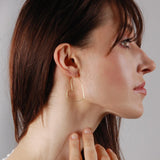 Heart Hoop Earrings for Women, 18K Gold Plated Lightweight Threader Dangles