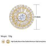 LuReen Earring Studs for Men Women Cubic Zirconia Earrings Set (2 Pairs)