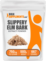 BulkSupplements.com Slippery Elm Bark Extract Powder - Ulmus Rubra, Slippery Elm Supplement, Slippery Elm Powder - Gluten Free, 750mg per Serving, 500g (1.1 lbs) (Pack of 1)