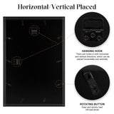 Natural 12x18 Frame Rustic Brown, 18 x12 Picture Frame, 12 by 18in Canvas Poster Frame, Large Gallery Concert Portrait Landscape Photo Wall Frame, Anniversary/Wedding/Birthday/Thank you/Christmas Gift