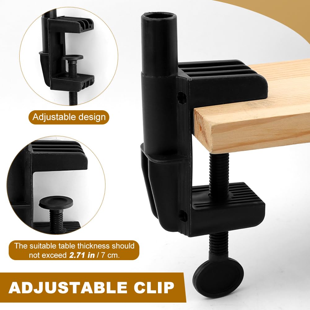 Over The Table Rod Stand with Clamps Adjustable Table Balloon Arch Stand for Party Wedding Anniversary, 34” to 98.43” Length, 30.25” to 47.25” Height(Color:Black)