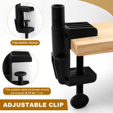 Over The Table Rod Stand with Clamps Adjustable Table Balloon Arch Stand for Party Wedding Anniversary, 34” to 98.43” Length, 30.25” to 47.25” Height(Color:Black)