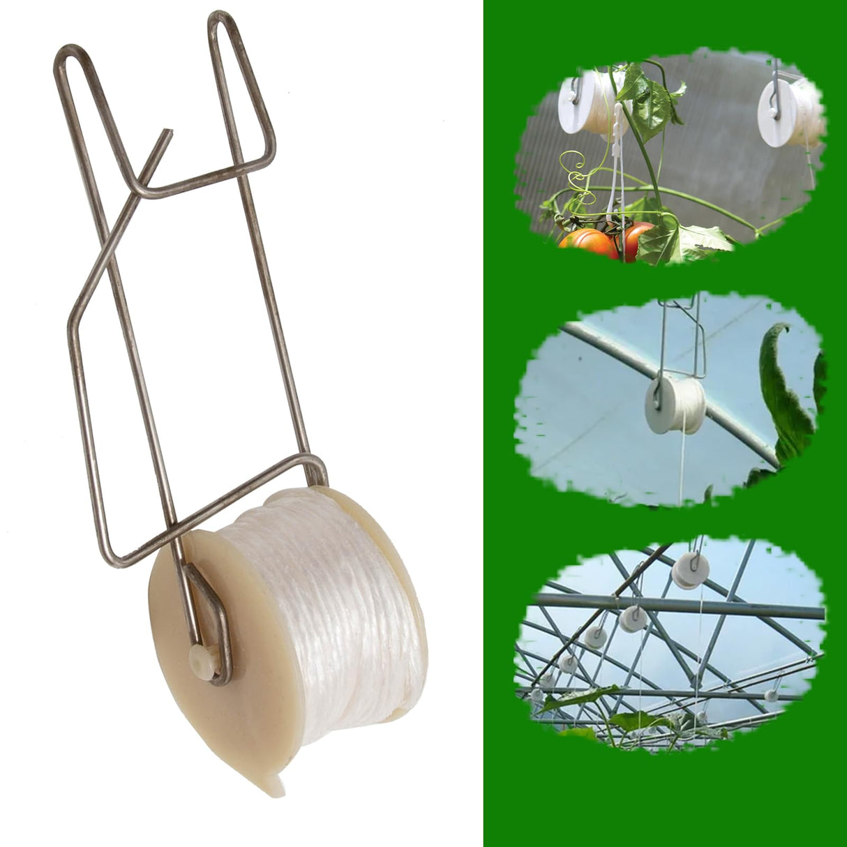 Aynaxcol 20pcs Plant Climbing Hooks Tomato Roller Hooks, Tomato Support Hooks Garden Hooks for Tomato Vine Flower Plant Twine Crop