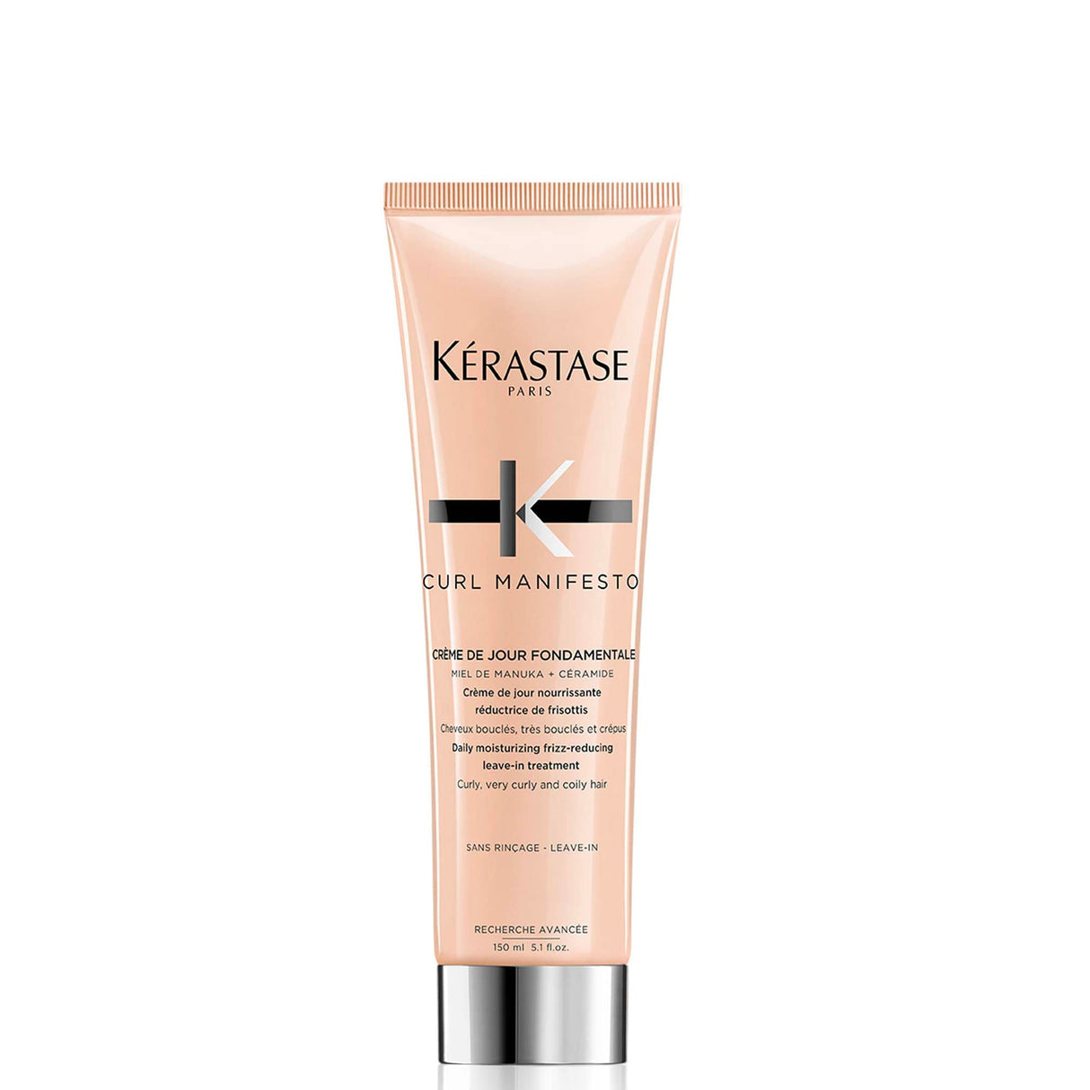 KÉRASTASE Curl Manifesto Crème de Jour Fondamentale Hair Cream - Leave In Treatment & Heat Protectant, Controls Frizz & Enhances Curls, 5.07 Fl Oz