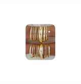 ÌF ME Gold Bangle Bracelets for Women, 19Pcs Multi Stackable Textured Bangles Set, Statement 14K Gold Plated Chunky Star Bracelet Stack Boho Jewelry Gifts