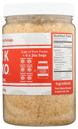 Pork Panko - 0 Carb Pork Rind Bread Crumbs - Keto and Paleo Friendly, Naturally Gluten-Free and Carb-Free - Case of (6) 12oz Pork Panko Jars