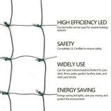 HISHINY Christmas Net Lights Outdoor, 5ftx5ft 100LED Green Wire, Connectable Bush Mesh Net Lights String for Christmas,St Patricks Party,Shrub,Yard,Tree (Green)