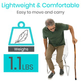 Vive Wooden Walking Stick Cane - for Men, Women, & Seniors - 36 Inch Single Point Rubber Tip with Willow Handle - Ergonomic Grip for Balance & Stability - Lightweight Elderly Assistance Product (Wood)