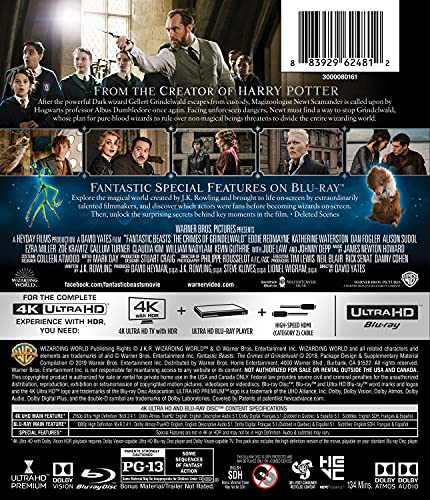Fantastic Beasts: The Crimes of Grindelwald (4K Ultra HD) [4K UHD]