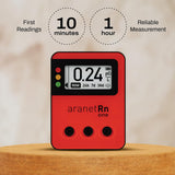 Aranet Radon One – Fast Home Radon Gas Detector with 10-Minute Response, E-Ink Display, Battery Powered, Portable Real-Time Radon Monitor for Basements & Indoor Air Monitoring (White)