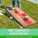 GoSports Portable Cornhole Sets, 8 Styles – Choose 4 x 2 ft or 3 x 2 ft - Boards Include 8 Bean Bags, Travel Case, and Game Rules
