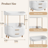 caktraie 4-Tier Makeup Organizer Bathroom Countertop Storage White
