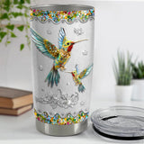 SANDJEST Hummingbird Gifts for Women Hummingbirds Tumbler 20oz Jewelry Drawings Stainless Steel Insulated Tumblers Coffee Travel Mug Cup Gift for Birthday Christmas
