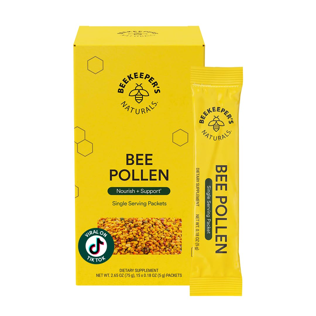 Beekeeper's Naturals - 100% Raw Bee Pollen Stick Packs, Natural Preser ...