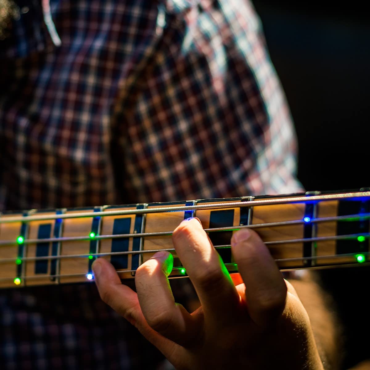 Fret Zealot LED Bass Guitar Learning Accessory - EASIEST and BEST Method to Learn To Play Bass Guitar for All Levels, Fits All FULL SIZE Bass Guitars, IOS & Android App included
