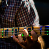 Fret Zealot LED Bass Guitar Learning Accessory - EASIEST and BEST Method to Learn To Play Bass Guitar for All Levels, Fits All FULL SIZE Bass Guitars, IOS & Android App included