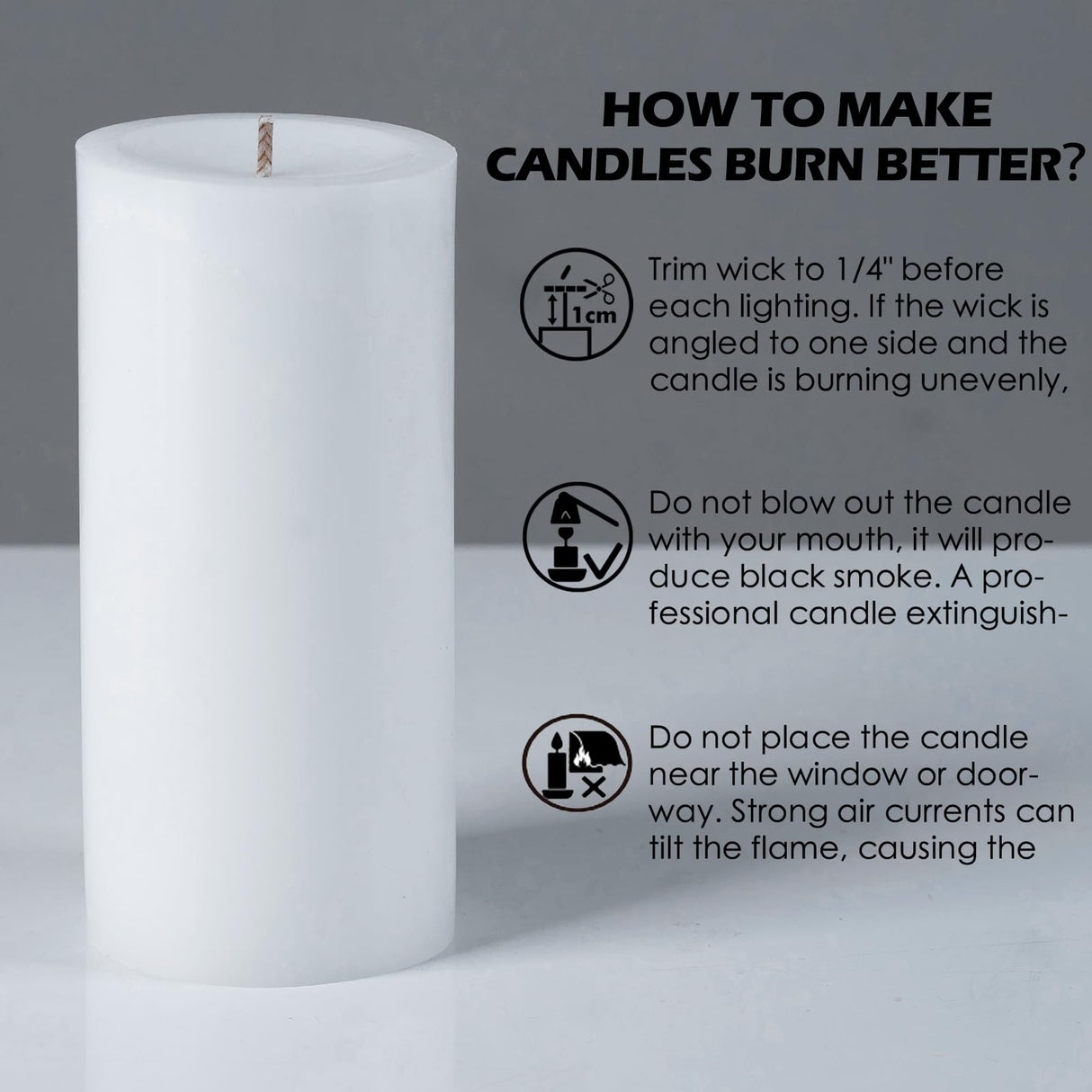 White Pillar Candles, Unscented Pillar Candles Bulk - 50 Hour Long Burn Time - Dripless and Smokeless White Wax Candles Dinner Table, for Wedding,Christmas and Home Decor [6 Pack, 2.8x4 inch]