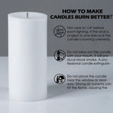 White Pillar Candles, Unscented Pillar Candles Bulk - 50 Hour Long Burn Time - Dripless and Smokeless White Wax Candles Dinner Table, for Wedding,Christmas and Home Decor [6 Pack, 2.8x4 inch]
