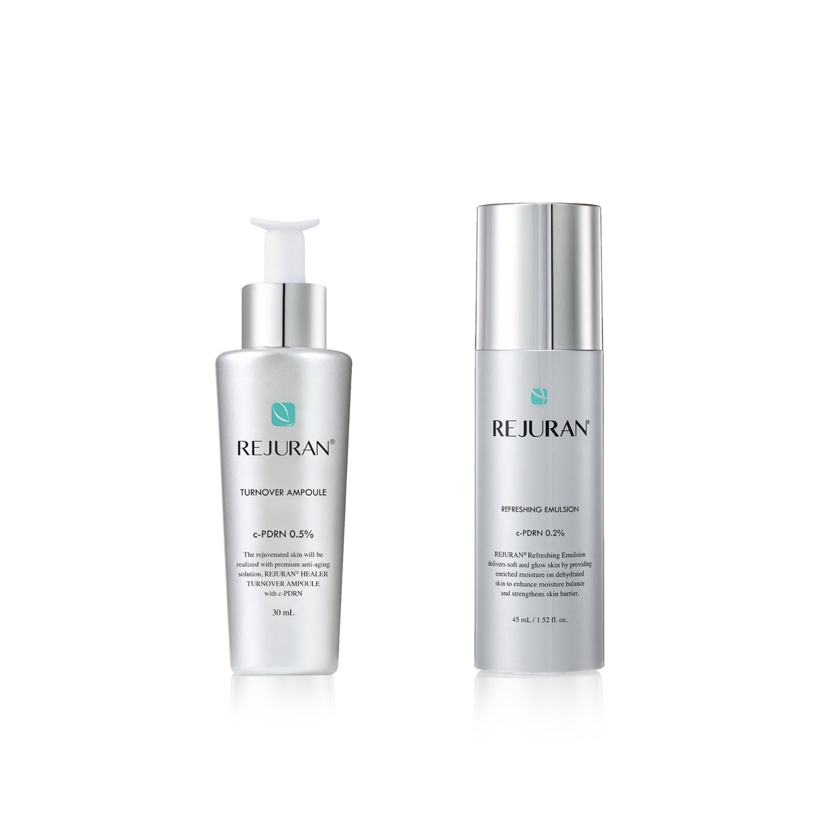 REJURAN® Turnover Ampoule (1.01 fl oz) + Refreshing Emulsion (1.52 fl oz) - Anti-Aging Face Serum for Firmness Deep Hydration, Radiance-Boosting optimal Moisture Balance Korean Skin Care