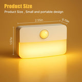 Guankai 8 Pack Motion Sensor Stair Light for Indoor, Battery Operated Closet Lights, Wireless Stick on Anywhere Hallway Lamp, Portable Led Night Lamps for Bedroom Under Cabinet Kitchen