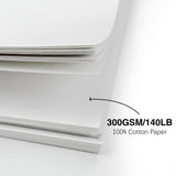 KOVIEDE 50 Pack Foldable Blank Watercolor Cards with Envelopes 4 x 6 Inch, 140lb Heavyweight, 100% Cotton, White, Acid-Free Water color Cards to Paint or Cards Making for Christmas Birthday