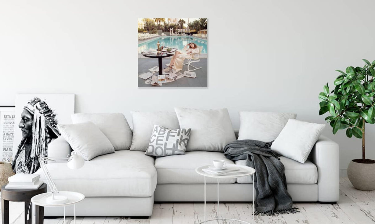Faye Dunaway morning after Oscar Win photo | LARGE FORMAT | gallery photo, Palm Springs, mothers day gift, bathroom wall art, fine art print (16x16)