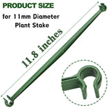 Coloch 100 Pcs Plant Stake Arms for Tomato Cage, 11.8” Expandable Plant Supports Trellis Connector with 2 Buckles for 11mm Diameter Plant Stake, for Climbing Plants, Tomato, Vegetable, Indoor&Outdoor