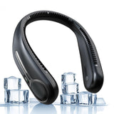 Portable Neck Fan,Hands Free Personal Wearable Bladeless Fan,6000mAh USB Rechargeable,360° Cooling,LED Display,4-Speeds,Birthday Gifts for Men Women Dad Mom,Stocking Stuffers Christmas Gifts (Black)