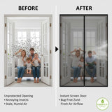 CANLENE Premium Magnetic Screen Door, Heavy-Duty Reinforced Mesh, Ultra-Dense Weave, Smooth Auto-Close, Pets & Kids – Hands-Free, No-Gap Seal