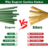 4Feet 48inch Garden Stakes Sturdy Plant Sticks Support Tomato Stakes for Vegetable,Pack of 20