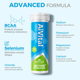 AiVital™ Sugar Free Electrolyte Tablets, Essential Electrolytes with BCAA and Selenium for Active Hydration-No Sugar, Keto Friendly, Vegan and Non-GMO, 40 Servings