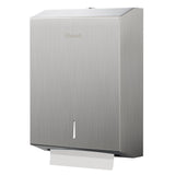 Paper Towel Dispenser Wall Mount, Large Commercial C/Z Tri Fold Multifold Hand Towels Dispenser, Brushed Stainless Steel Paper Towel Holder with Lock for Bathroom, Restroom and Public Places