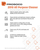 Prosoco Enviro Klean® 2010 All Surface Cleaner - Concentrated, Industrial Strength, All-Purpose & All-Surface/Hard Surface Cleaner - One diluted gallon can make up to 10 gallons