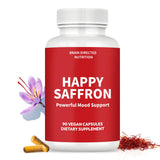 Lumilean Happy Saffron Supplements, Optimized Organic Saffron Extract, Curcumin & Zinc, Vegan Gluten Free Non-GMO Capsules May Support Mood, Focus, Vision, Eye Health for Women & Men 90 Capsules