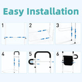 Bed Rails for Elderly Adults Safety - Adjustable Bed Assist Rails for Full Size Bed, Portable Bed Cane for Seniors with Storage Pocket, Hold up to 300 Lbs, Easy Setup, Bedside Safety and Stability